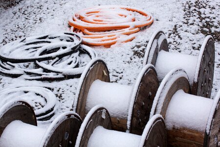White cold frozen