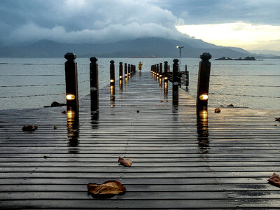 Dock into the Water in Ilhabela, Brazil photo