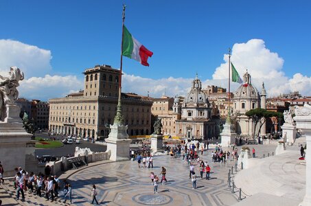 Italy flag square photo
