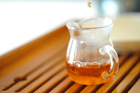 Chinese tea glass tea photo