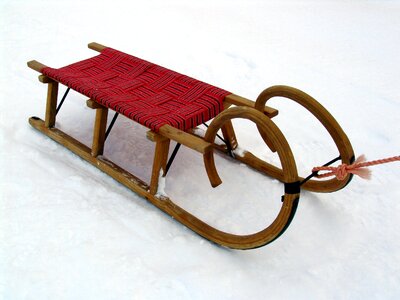 Fun sleigh ride winter sports photo