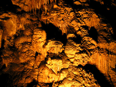 Rock structures inside the cave at Carlsbad Caverns National Park, New Mexico photo