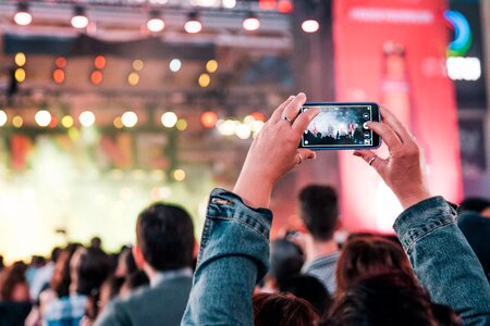 Smartphone at a Concert photo