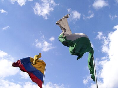 Antioquia blue sky flag photo