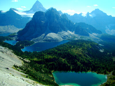 Mount Assiniboine landscape and lake in Banff National Park, Alberta, Canada photo