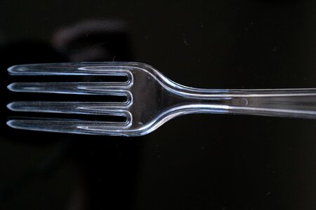 Plastic cutlery transparent photo