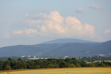 Harz mountains skyline with Brocken photo
