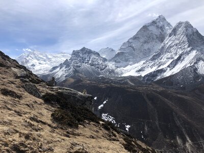 Mountain peak. Everest. National Park, Nepal