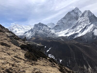 Mountain peak. Everest. National Park, Nepal photo