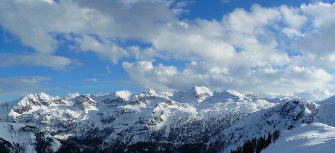 Clouds alpine peaks austria