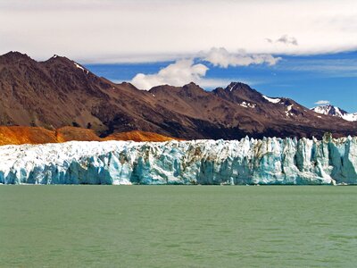 Glacier lake and the vietnam santa cruz argentina photo