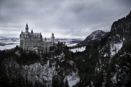 Neuschwanstein Castle in a Winter Time photo
