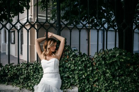 Cast Iron fence posing