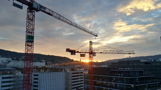 Zurich evening sky district photo