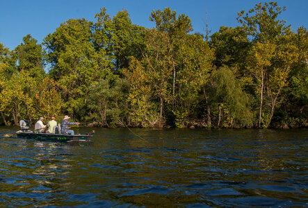 Group fishing in boat on White River-2 photo