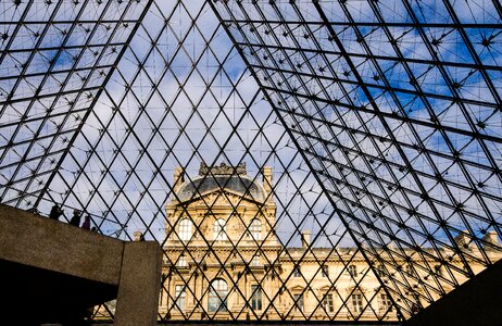 Glass pyramid france architecture photo
