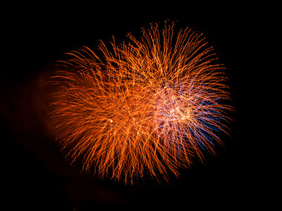 Red and Blue Fireworks photo