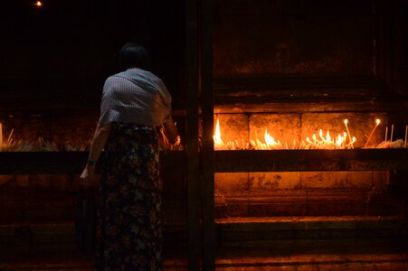 Candles israel holy land photo