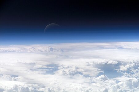 Space travel clouds atmosphere