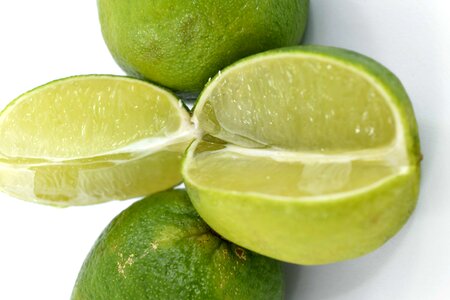 Fresh lime wet photo