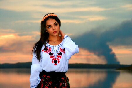 Reflection in the evening beauty