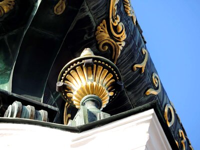 Arabesque baroque church tower photo