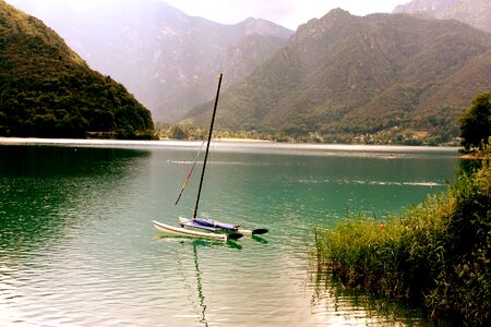 Sailing boat mast wood photo