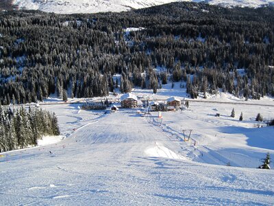 Landscape ski slope skiing photo