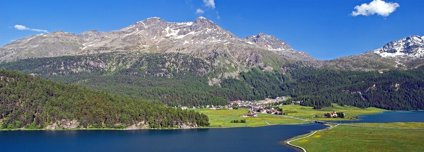 Switzerland lakes mountains photo