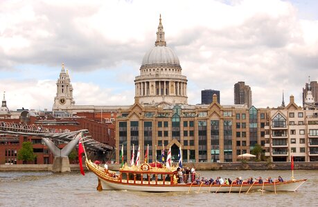 London st pauls cathedral river thames photo