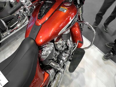 Metallic motorbike red photo