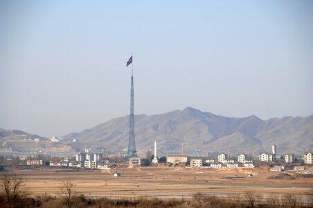 KijongDong North Korea. Tallest flag in the world photo