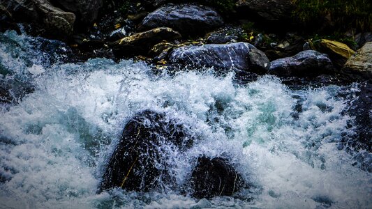 River rock splash photo