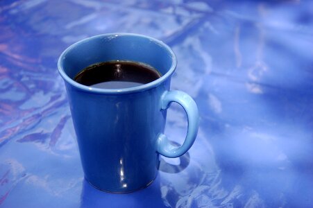 Cup tablecloth blue
