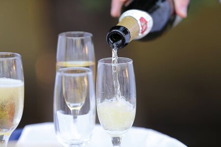 Champagne white wine alcohol photo