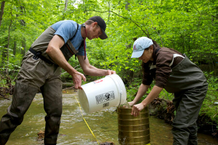 FWS employees surveying and assessing rivers and streams-1
