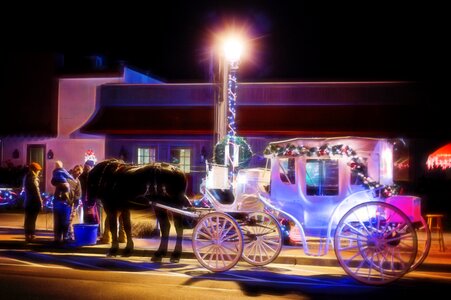 Horse winter wagon