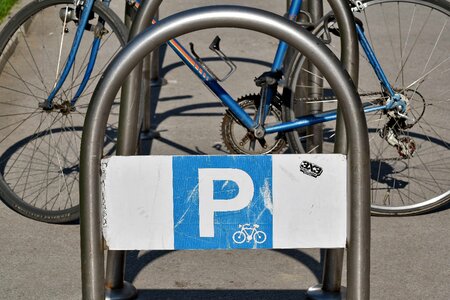Bicycle metal parking photo