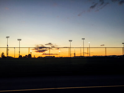 Sunset Over Field photo