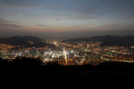 View from high ground of the City Metropolis of Busan, South Korea photo
