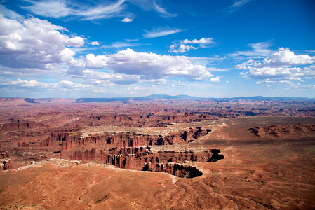 Landscapes of the big Canyon under the sky and clouds photo