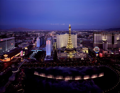 Night Cityscape in Las Vegas, Nevada photo