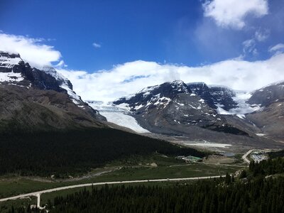 Snow Covered Mt Athabasca From the Wilcox Pass Trail photo