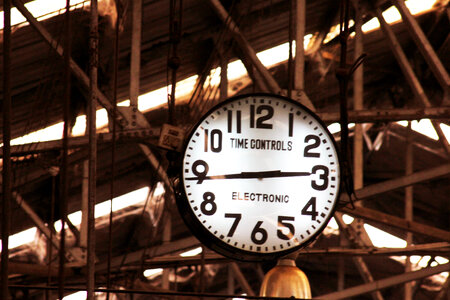 Old Antique Clock Railway Station photo