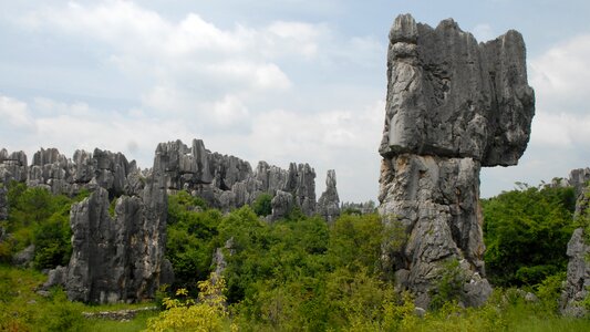 Kunming stone forest stones photo