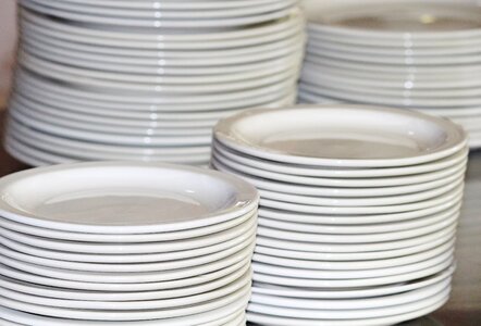 Tableware porcelain white photo