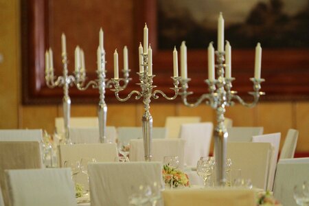 Candles dining area elegance photo