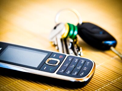 Phone keychain communication photo