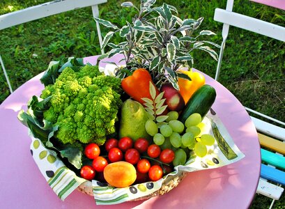 Vegetable market healthy nutrition photo