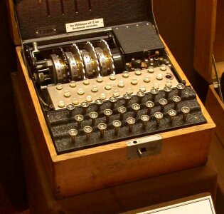 Cipher enigma machine photo